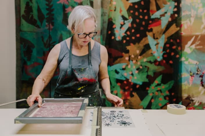 Screenprinting class at Oolite Arts Printmaking at Oolite Arts