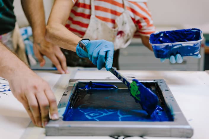 Screenprinting class at Oolite Arts Printmaking at Oolite Arts