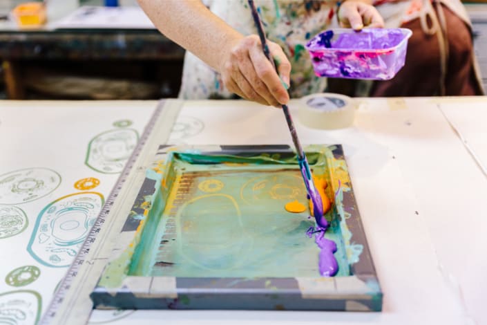 Screenprinting class at Oolite Arts Printmaking at Oolite Arts