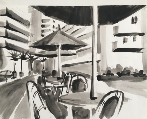 Urban sketching workshop at Oolite Arts