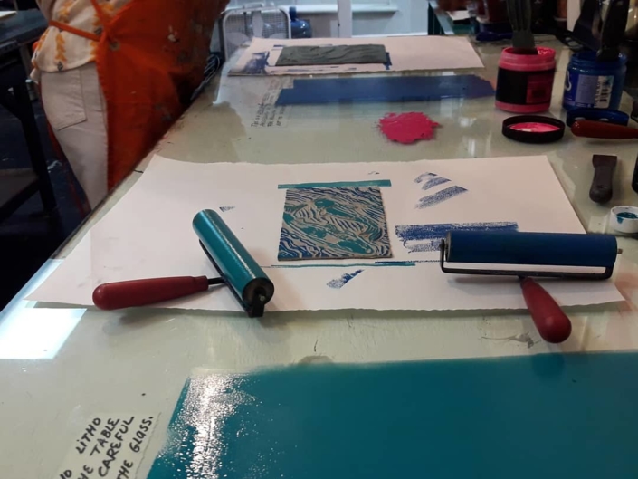 Block Printing workshop Block Printing workshop at Oolite Arts