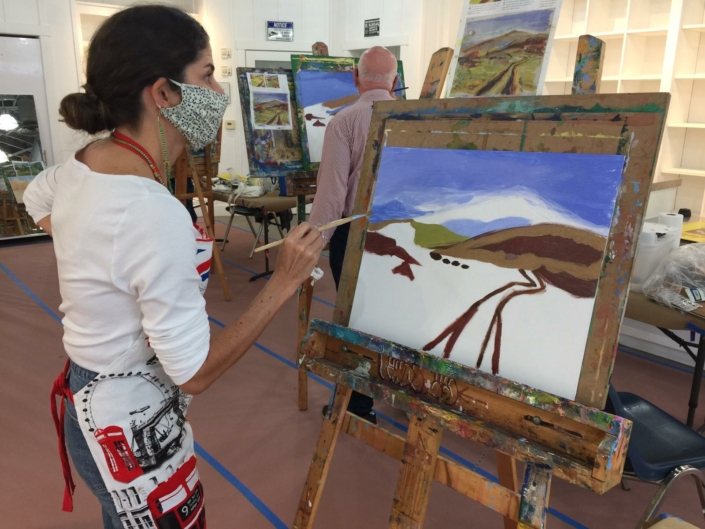 Painting with acrylic or oil In-studio Painting class