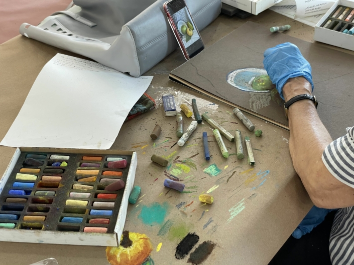 Pastel Drawing materials Mixed media drawing class