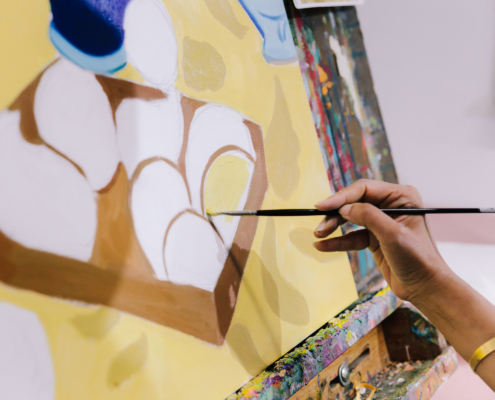 Painting with Acrylics or oil