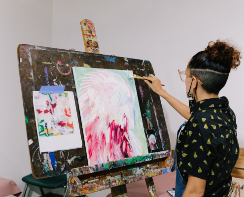 Painting with Acrylics or oils