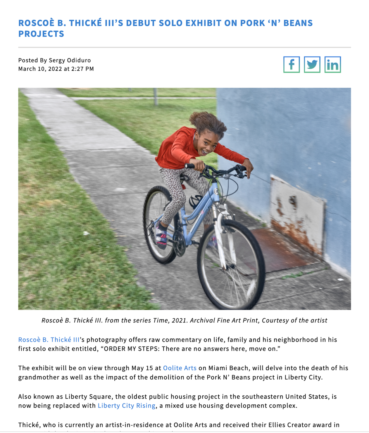 Roscoè B. Thické III’s Debut Solo Exhibit on Pork ‘N’ Beans Projects