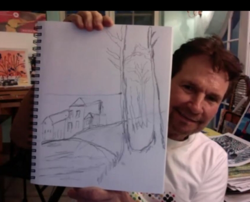 Online landscape drawing workshop