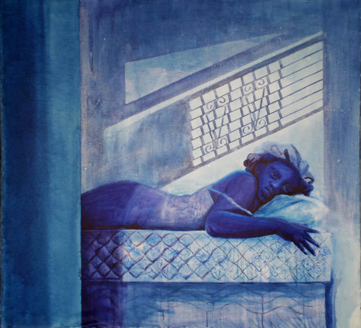 Mood Indigo 2023 50inx54in Acrylic