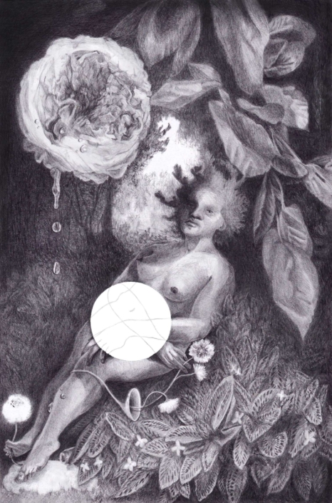 garden scene–after Oluwatoyin 11inx17in Graphite copy