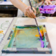 Silk screen printing on textiles