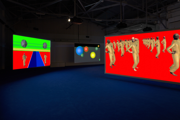 3 Networked Gestures v.1 2022 dimensions variable installation view multi channel HD video