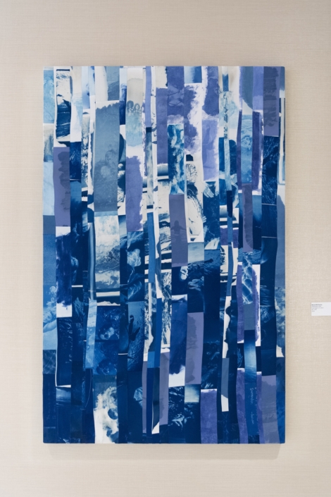 4 Water as refuge 2024 36x 56 cyanotype quilt