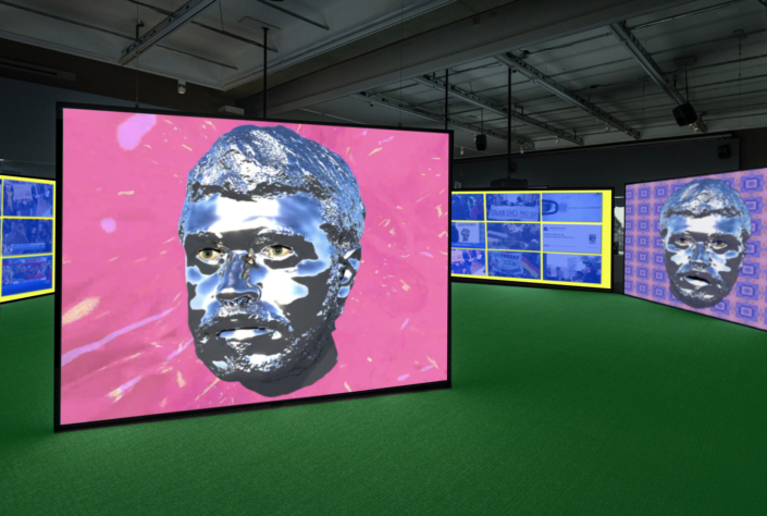 5 I am Not Your Robot 2024 dimensions variable installation view multi channel HD video.