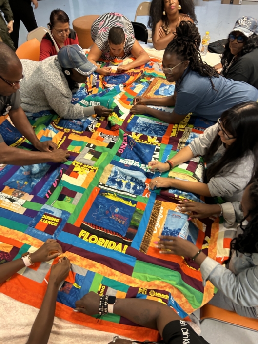 9 Miami Workers Center 25th Anniversary Quilt 2024 105x 105 quilt