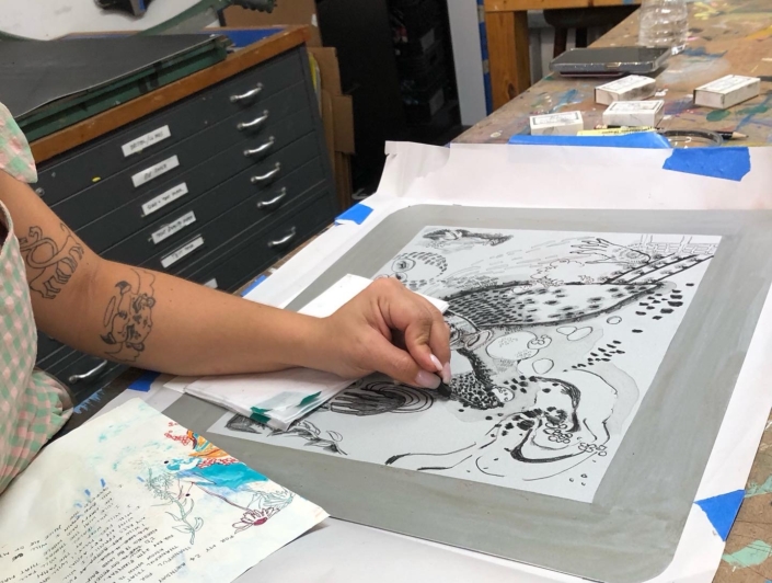 Litho on Zinc plate Litho on Zinc plate