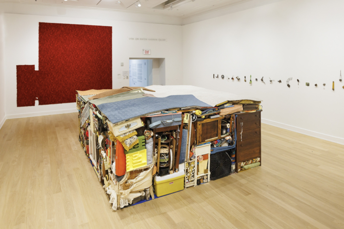 BetweenTheMundaneAndTheMiraculous InstallationShot1 SoloShow FoundCollectedDonatedObjects KerryPhillips