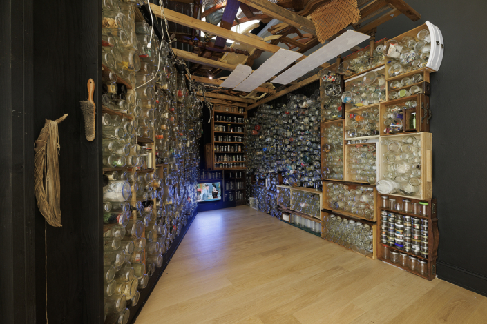 BetweenTheMundaneAndTheMiraculous InstallationShot3 SoloShow FoundCollectedDonatedObjects KerryPhillips