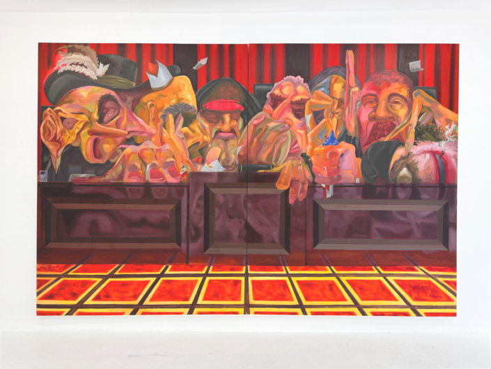 The Committee 2024 2025 100x154in Oil on canvas Jose Delgado Zuniga The Committee 2024 2025 100x154in Oil on canvas Jose Delgado Zuniga