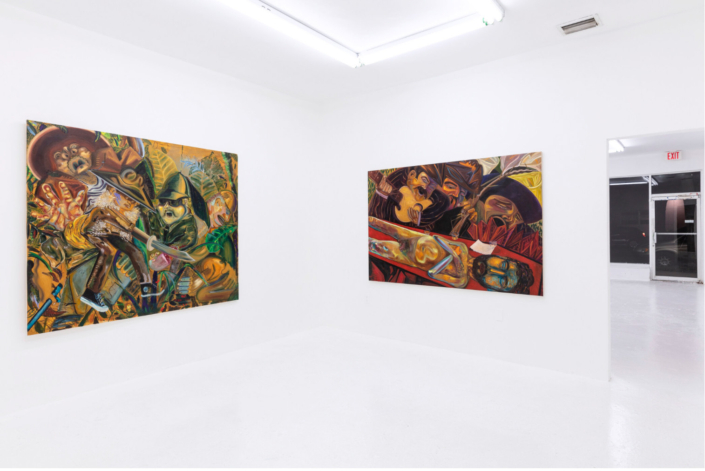 intsall shot No tequila No mariachi 74x63in Oil on canvas Left side Right side Too much Tequila Toomuch mariachi 2018 2019 53x78in Jose Delgado Zuniga intsall shot No tequila No mariachi 74x63in Oil on canvas Left side Right side Too much Tequila Toomuch mariachi 2018 2019 53x78in Jose Delgado Zuniga