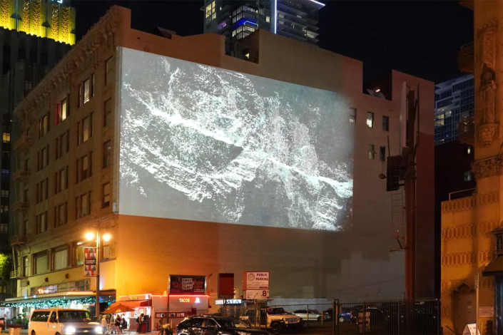 Alian Rives Index Case, June 20th, 2023, varied dimensions, video projection