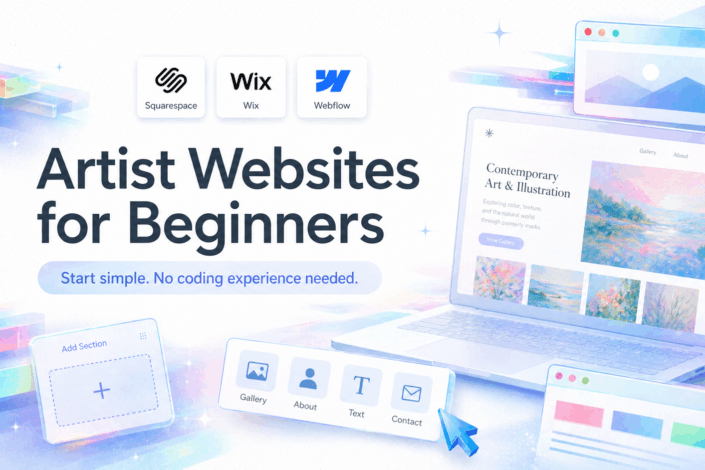 artists websites for beginners background cover text artists websites for beginners background cover text